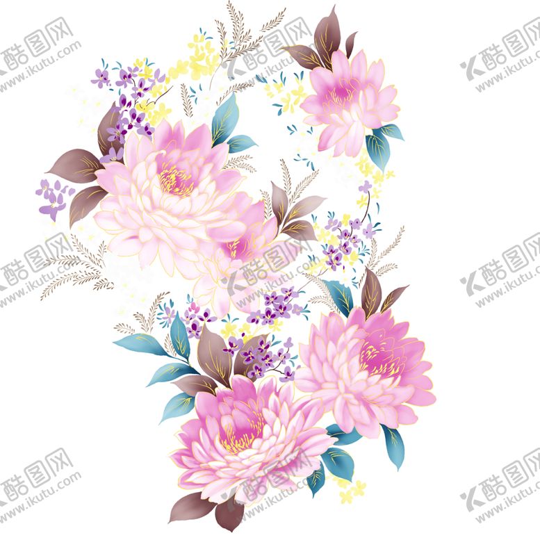 编号：75723905161446265160【酷图网】源文件下载-原创水彩手绘艺术花卉