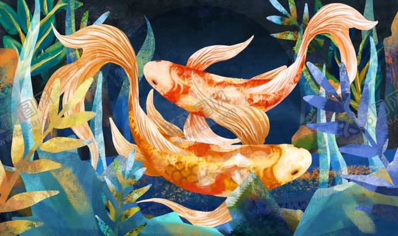 编号：49578811011705511855【酷图网】源文件下载-重彩锦鲤