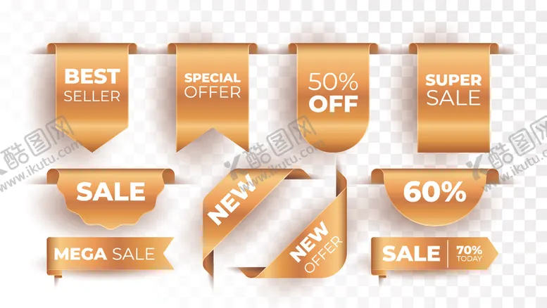 编号：70878004040909037773【酷图网】源文件下载-金色促销标签