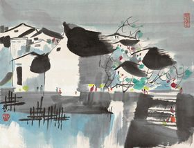 中国风水墨风格素材国画