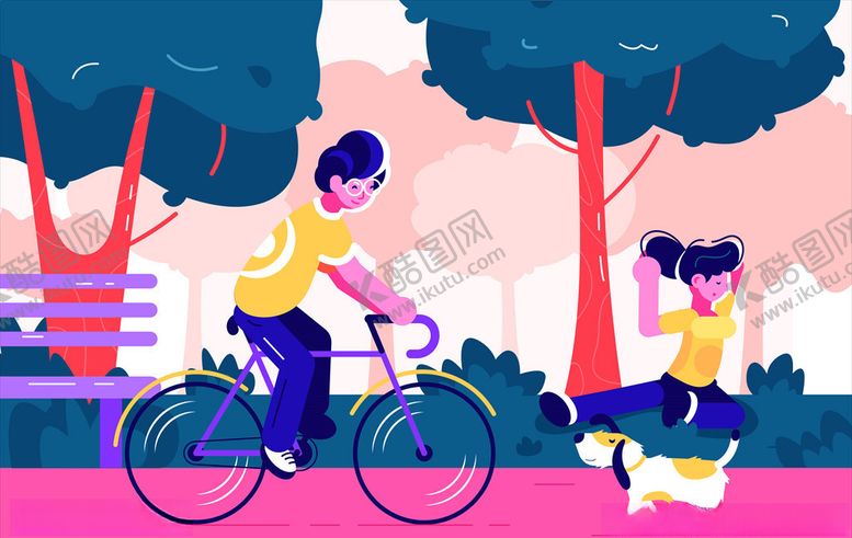 编号：43540105041813317613【酷图网】源文件下载-公园踏青