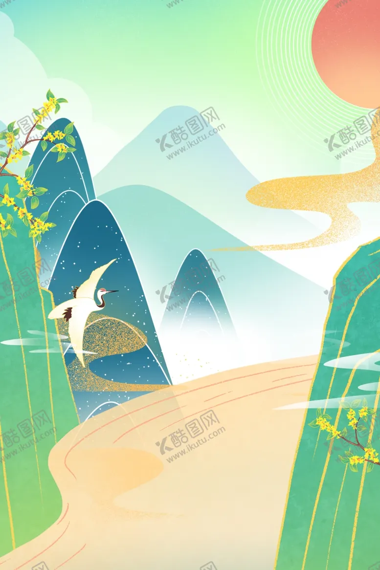 编号：39881003051056231905【酷图网】源文件下载-国潮古风山水