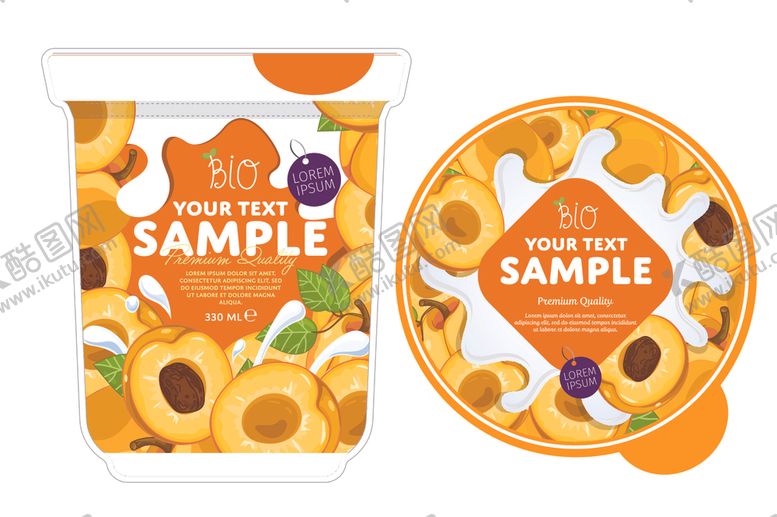 编号：74465510090755175681【酷图网】源文件下载-水果酸奶