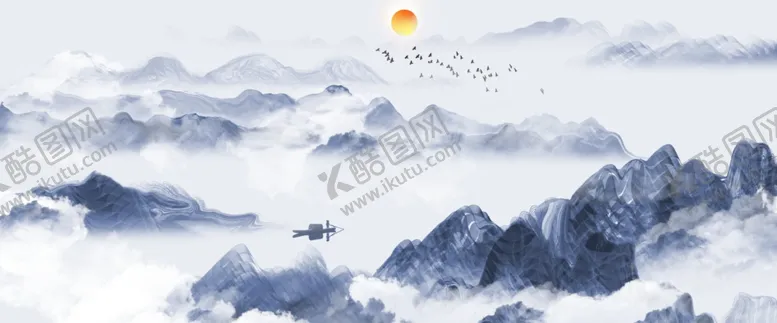 编号：89383806280657004687【酷图网】源文件下载-中国风水墨山水画