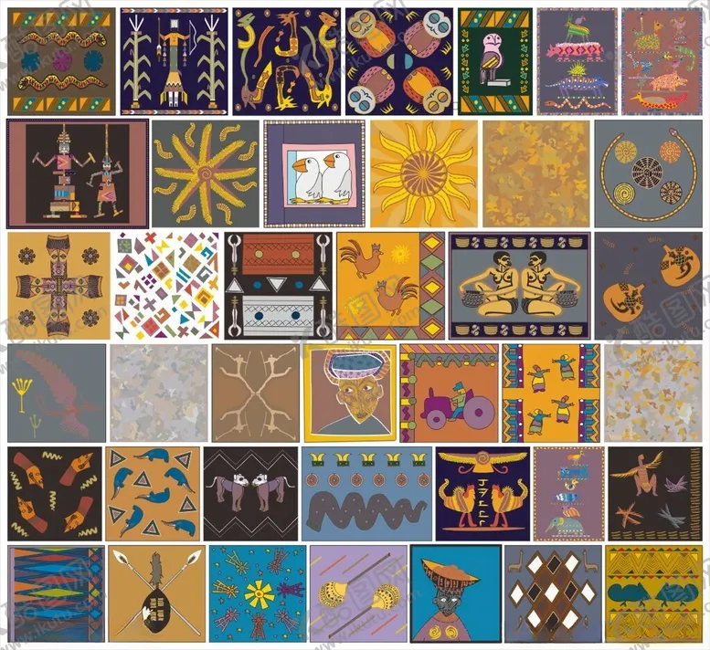 编号：85830310161750267203【酷图网】源文件下载-地毯花纹非洲花纹西方图案