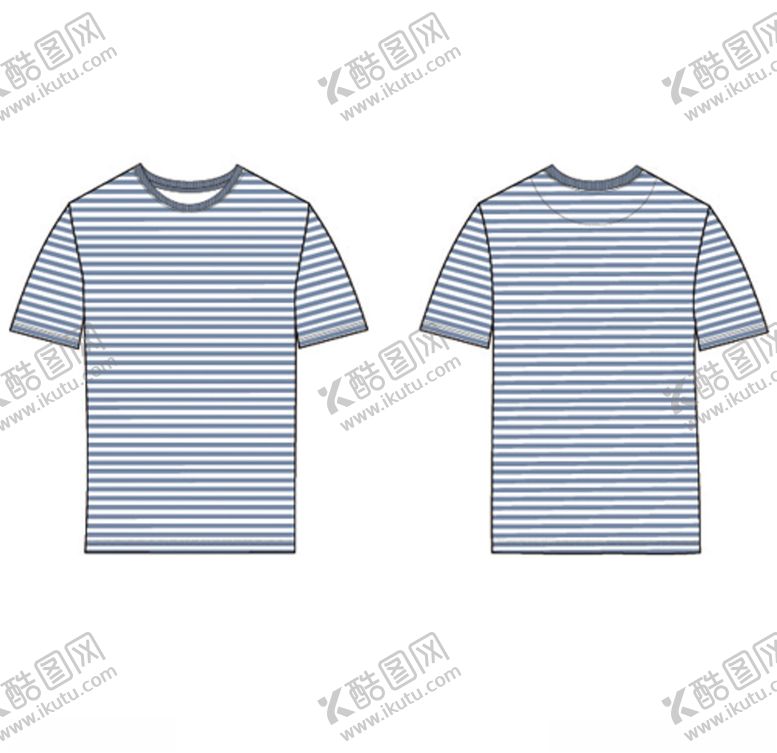 编号：94954107141326256477【酷图网】源文件下载-条纹针织衫款式图