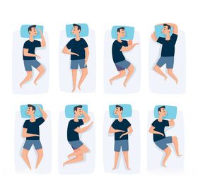 动作睡眠男子姿势枕头