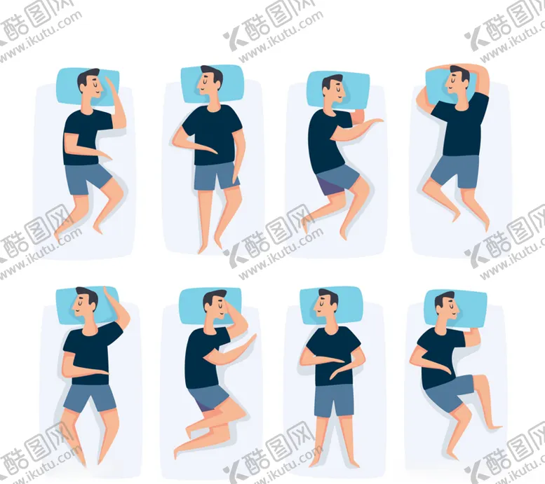 编号：85706409220414216250【酷图网】源文件下载-动作睡眠男子姿势枕头