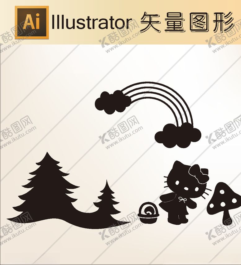编号：44932407091516214349【酷图网】源文件下载-卡通剪纸动物剪纸简洁手绘