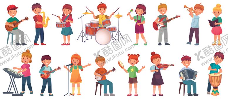 编号：16762204050911471831【酷图网】源文件下载-儿童音乐插图