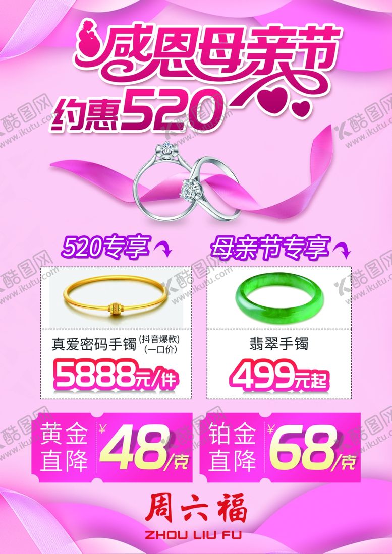 编号：88259909240233345256【酷图网】源文件下载-珠宝母亲节海报