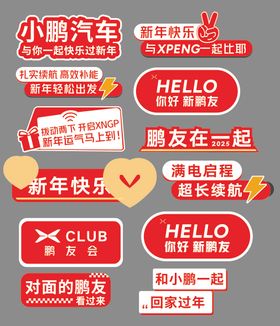 新年汽车手举牌