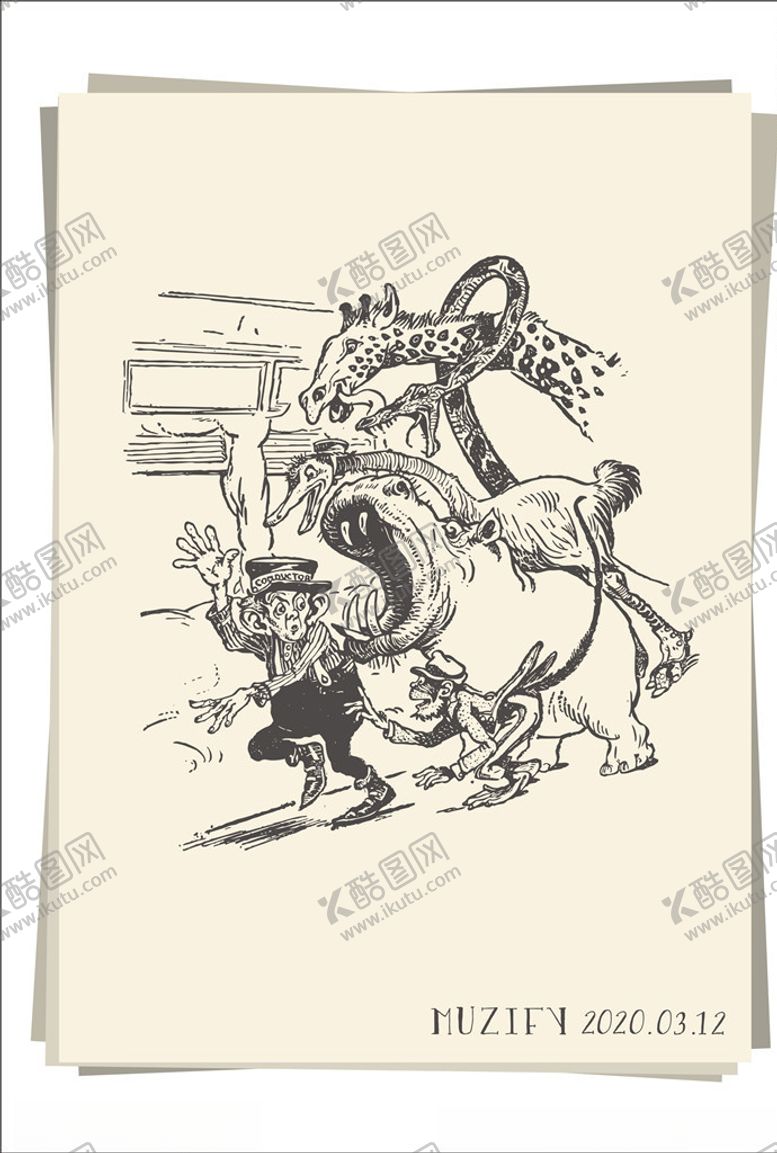 编号：15045109141731091169【酷图网】源文件下载-被追赶的马戏团男子