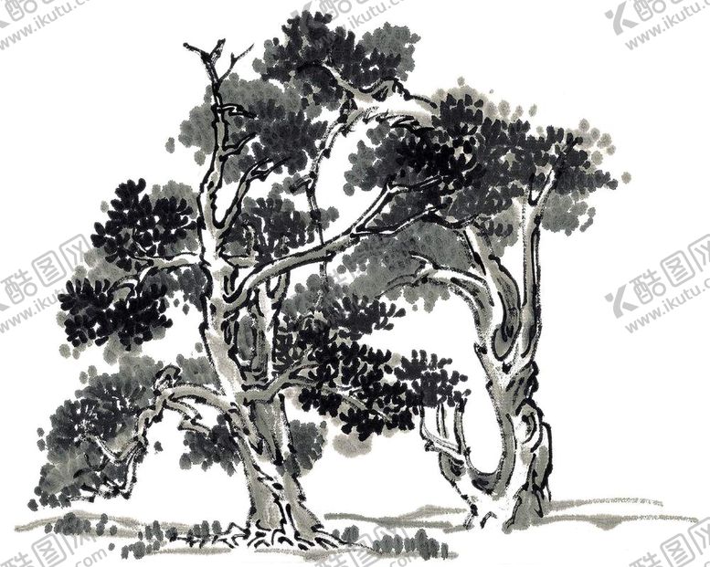 编号：52926205132254147708【酷图网】源文件下载-水墨中国风迎客松