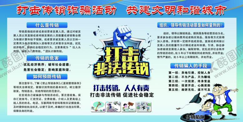 编号：83731007012352552877【酷图网】源文件下载-预防传销展板