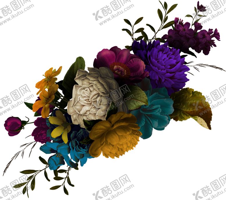 编号：69211607140937335772【酷图网】源文件下载-暗黑风植物花朵