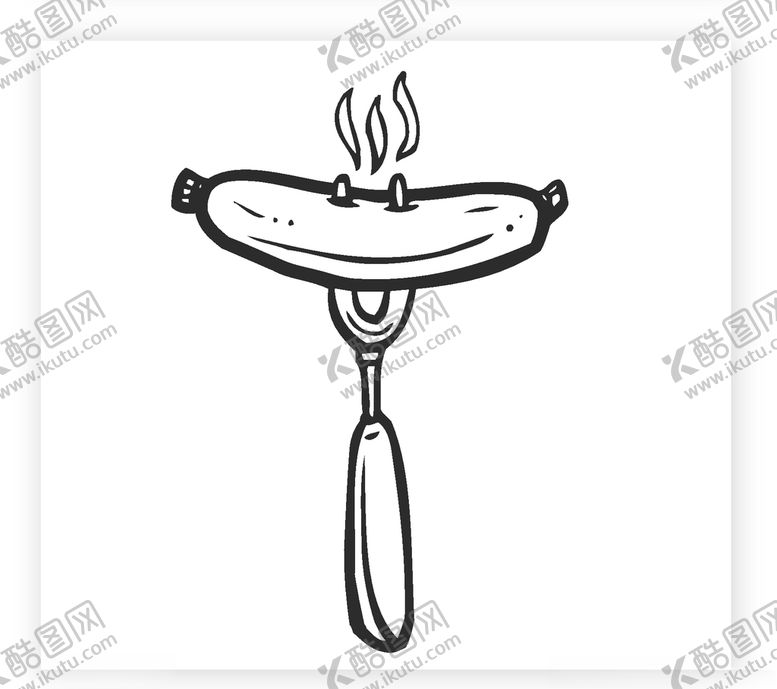 编号：89116010062142534045【酷图网】源文件下载-手绘餐具素材图片