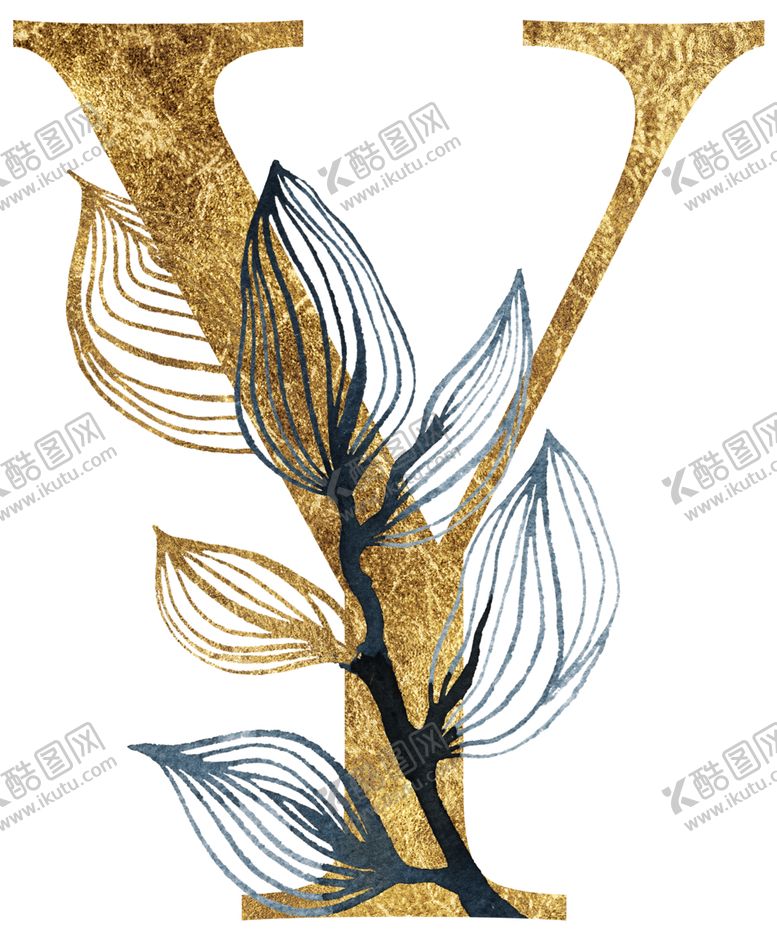 编号：19821109230924208874【酷图网】源文件下载-金色花纹字母