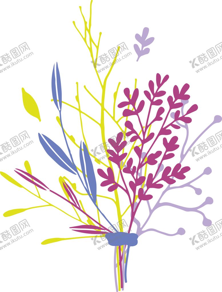 编号：60219509110102049840【酷图网】源文件下载-花草插画