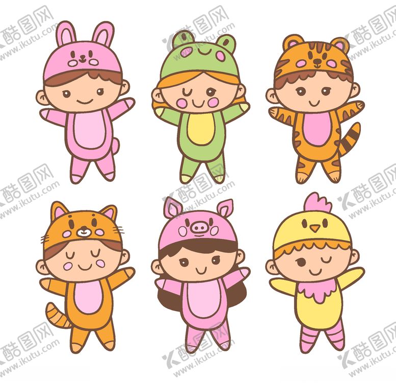 编号：37546609190223304817【酷图网】源文件下载-卡哇伊卡通形象