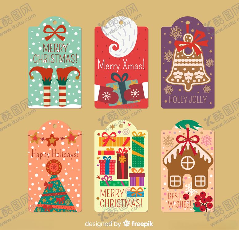 编号：36319909110333146022【酷图网】源文件下载-圣诞卡片吊牌