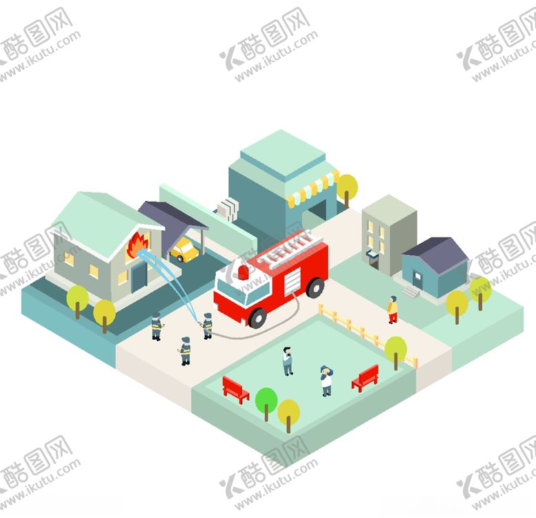 编号：17643407091612474027【酷图网】源文件下载-卡通灭火