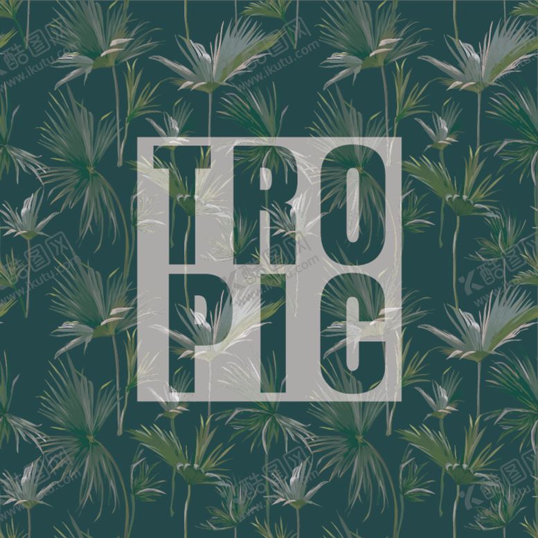 编号：15323809132055245777【酷图网】源文件下载-热带植物创意设计图案