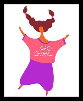 手绘女孩女人优雅漂亮美