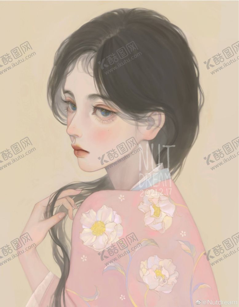 编号：14314401140831179014【酷图网】源文件下载-手绘古风女孩头像