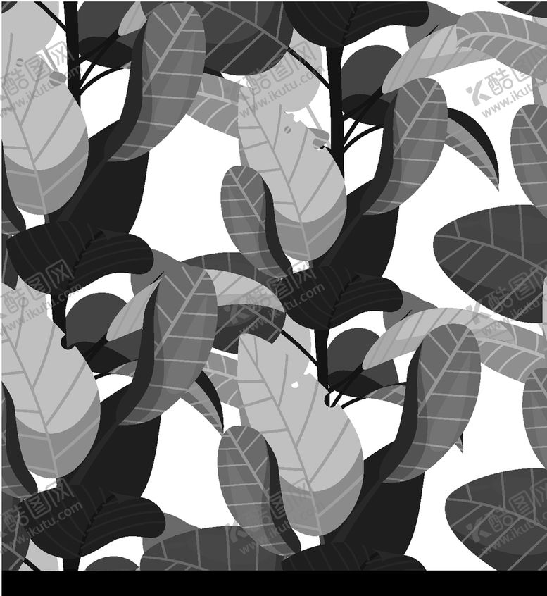 编号：44712209191517187453【酷图网】源文件下载-叶子图案素描