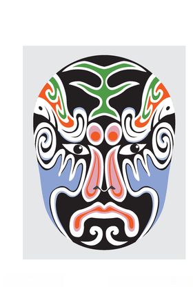 中国风传统京剧脸谱