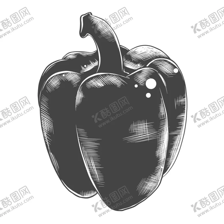 编号：85732007010424473120【酷图网】源文件下载-素描蔬菜