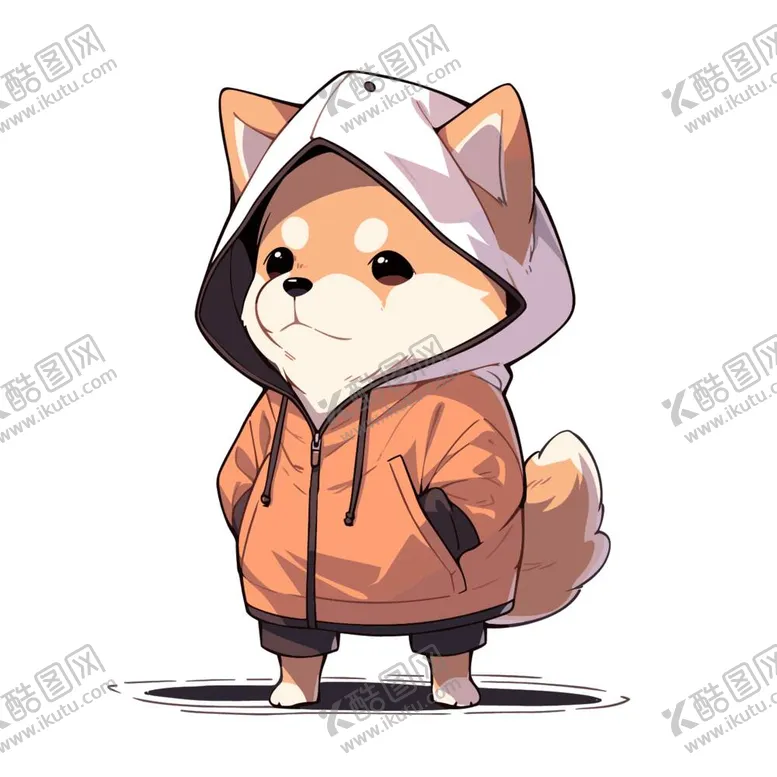 编号：55780012050143299747【酷图网】源文件下载-穿卫衣的酷酷小狗