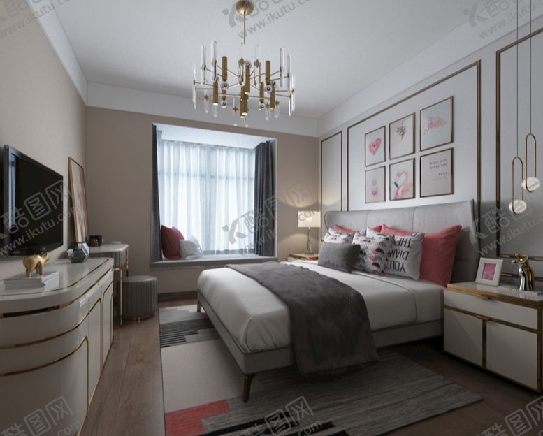 编号：99538309290352509404【酷图网】源文件下载-现代轻奢女儿房模型