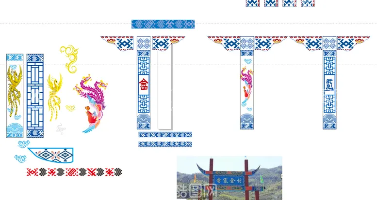 编号：24910809150022360216【酷图网】源文件下载-畲族柱子设计