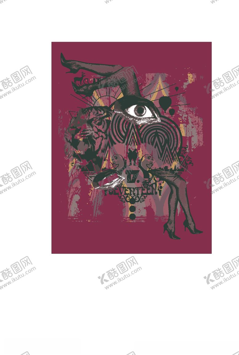 编号：18167709240200595200【酷图网】源文件下载-女装人物印花