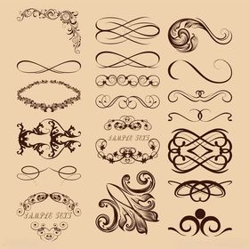 复古装饰性花纹设计元素