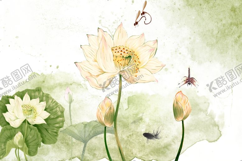 编号：77014610121336524608【酷图网】源文件下载-水墨荷花