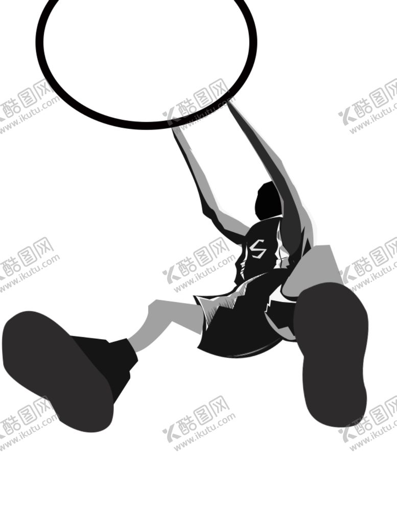 编号：48552010090321116128【酷图网】源文件下载-手绘篮球运动员装饰图案