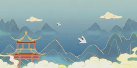 国潮插画城市宣传文化封面
