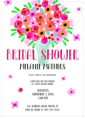 水彩绘新娘送礼会花环矢量素材