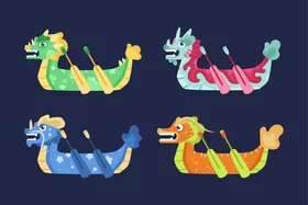 端午节习俗设计插画