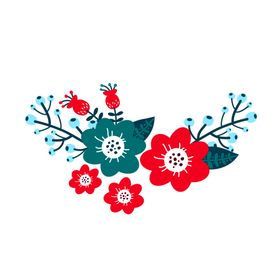 鲜花装饰清新郁金香纺织印桔梗