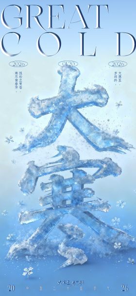 大寒节气海报