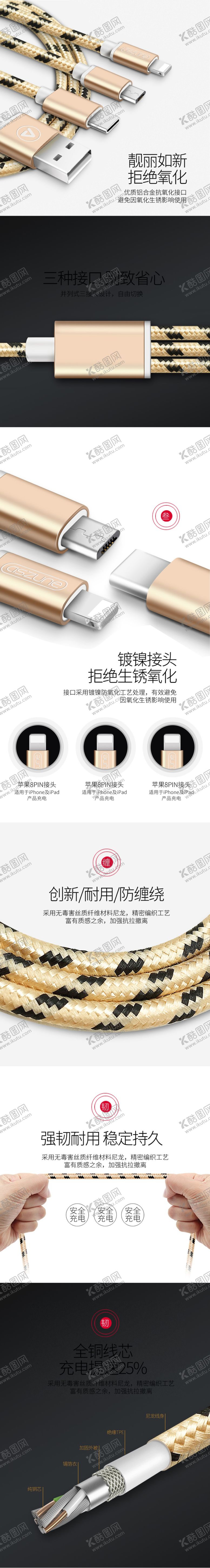 编号：80118206271114062684【酷图网】源文件下载-充电线详情页