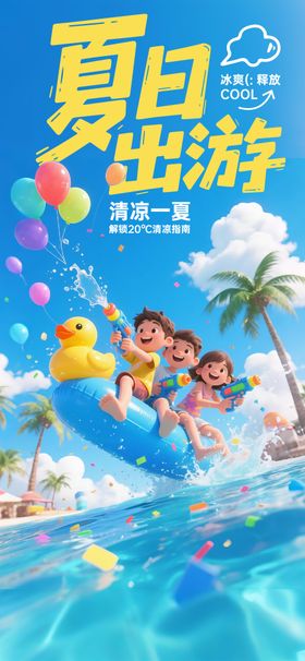 夏日出游旅行海报