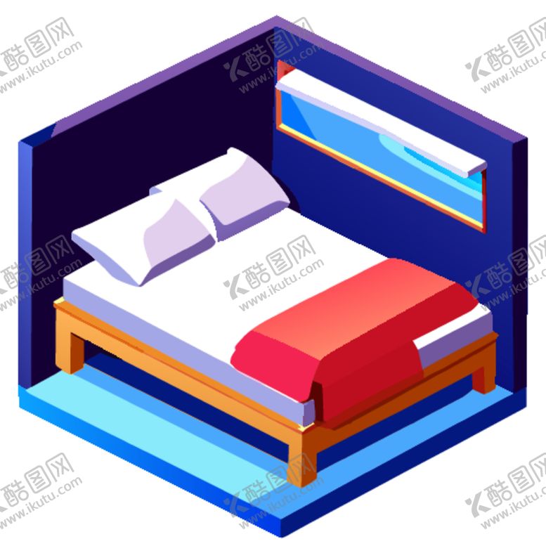 编号：59189412200224123003【酷图网】源文件下载-3D卧室和床