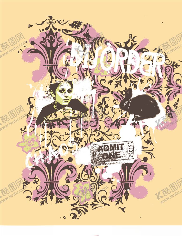 编号：33247810311137476556【酷图网】源文件下载-女装人物印花