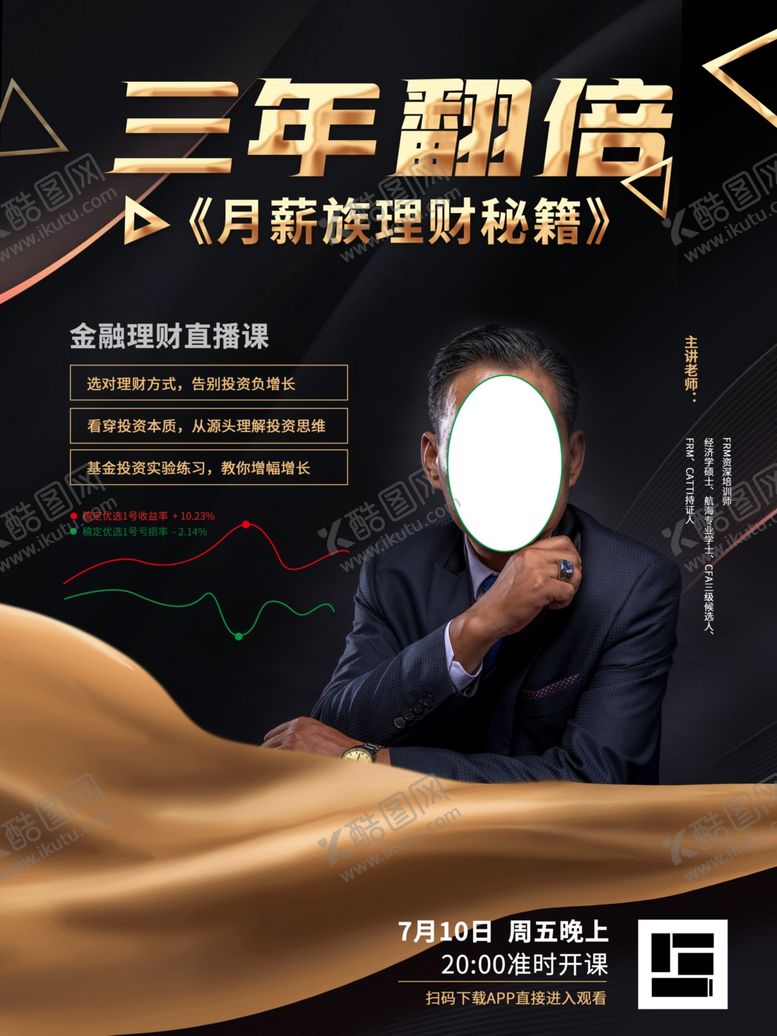 编号：66744710020939476291【酷图网】源文件下载-理财宣传三年翻倍海报