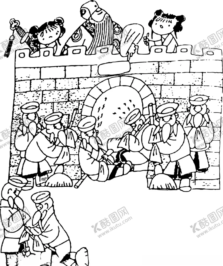 编号：69446204192344219660【酷图网】源文件下载-空城计诸葛亮传奇矢量插画